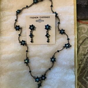 NIB drop necklace and earrings